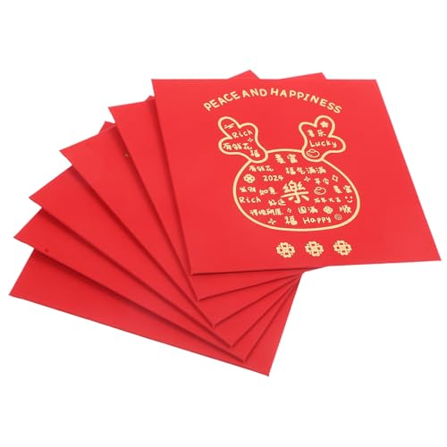 Gadpiparty 12Stücke Traditionelle Rote Umschläge für Chinesische Neujahr Elegante im Gemischten Stil Glücksbringer für und Feierlichkeiten von Gadpiparty