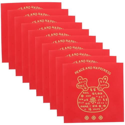 Gadpiparty 12Stücke Traditionelle Rote Umschläge für Chinesische Neujahr Gemischter Stil Robuste Geldgeschenke für Hochzeiten und Glücksumschläge von Gadpiparty