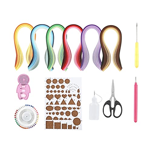 Gadpiparty 13 Stück Teiliges Gradientfarben Papier Quilling Set Diy Bastelkit für Anfänger Werkzeug und Vorlage für Kreative Projekte Wie Blumen und Tiere von Gadpiparty