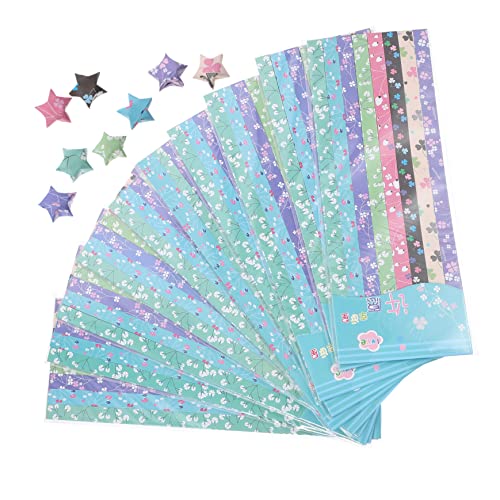 Gadpiparty 1360 Stück Origami Papier für Bunte Sternen Faltpapier Streifen Diy Bastelaccessoire für Kreative Projekte für Bastelenthusiasten Zufällige Muster von Gadpiparty