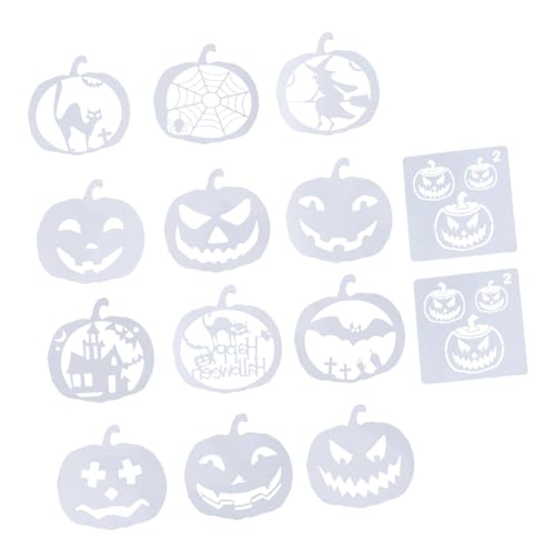 Gadpiparty 14 Stk. Halloween Schablonen Set Wiederverwendbare Kürbis Bastelvorlagen aus Kunststoff DIY Zeichenschablonen für Kreative Halloween Dekoration und Bastelprojekte Gadpiparty 14 Stk. Halloween Schablonen Set Wiederverwendbare Kürbis Bastelvorlagen aus Kunststoff DIY Zeichenschablonen für Kreative Halloween Dekoration und Bastelprojekte von Gadpiparty