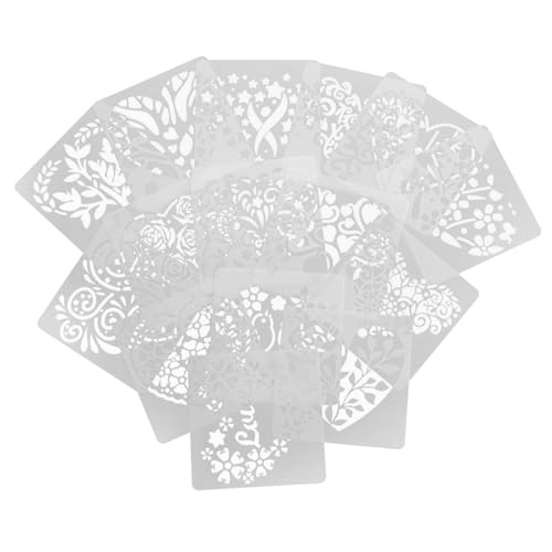 Gadpiparty 15 Blatt Teiliges Herz-malschablonen Wandbemalung Wiederverwendbare DIY Schablonen mit Hohlem Design Vielseitige Malvorlagen für Kreative Wand Boden-dekoration für Valentinstag und von Gadpiparty