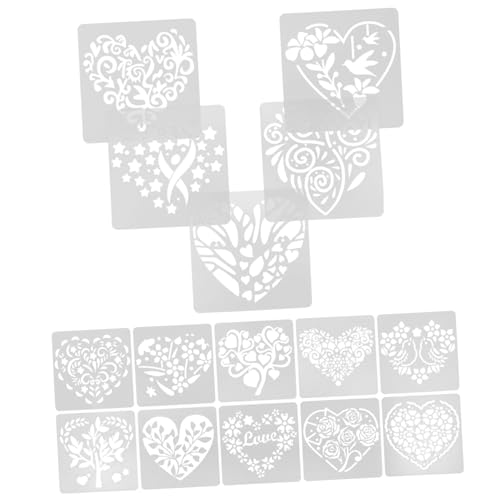 Gadpiparty 15 Blatt Teiliges Herzmuster Schablonen Pet Wiederverwendbare Malvorlagen für DIY Wandkunst und Bastelprojekte Robust Glatt Vielseitig Einsetzbar Wänden Holz und Anderen Flachen Gadpiparty 15 Blatt Teiliges Herzmuster Schablonen Pet Wiederverwendbare Malvorlagen für DIY Wandkunst und Bastelprojekte Robust Glatt Vielseitig Einsetzbar Wänden Holz und Anderen Flachen von Gadpiparty