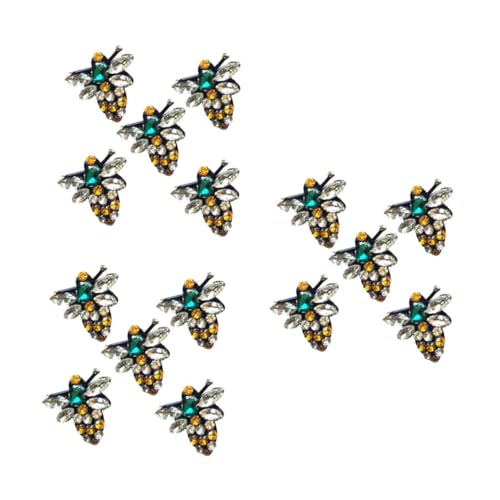 Gadpiparty 15 Stck. Teiliges Kristall Strass Patch Bienen Dekorative Broschen Applikationen für Kleidung Socken Sandalen Diy Patches zum Aufnähen und Aufbügeln Reparatur und Deko Ideen von Gadpiparty