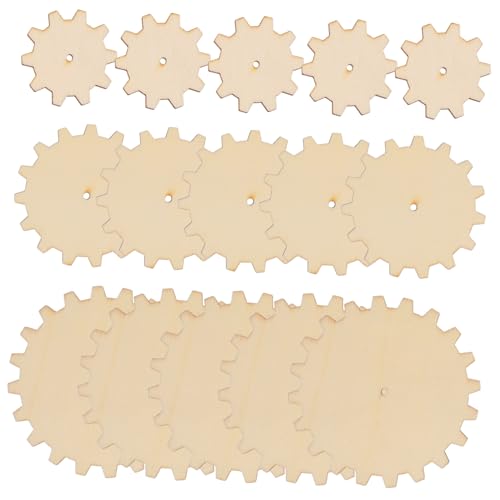Gadpiparty 15 Stk. Teiliges Holz Zahnräder für DIY Bastelprojekte Naturbelassene Holzscheiben in Vielseitig für Malen Dekoration und Lernspielzeug Gadpiparty 15 Stk. Teiliges Holz Zahnräder für DIY Bastelprojekte Naturbelassene Holzscheiben in Vielseitig für Malen Dekoration und Lernspielzeug von Gadpiparty