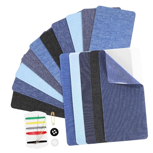 Gadpiparty 15 Stück Jeans Patches Bügelflicken Waschbare Aufbügler zum Reparieren und Dekorieren von Kleidung Taschen Hüten und Sofakissen Einfach Zuschneidbar Stark Haftend Vielseitig von Gadpiparty