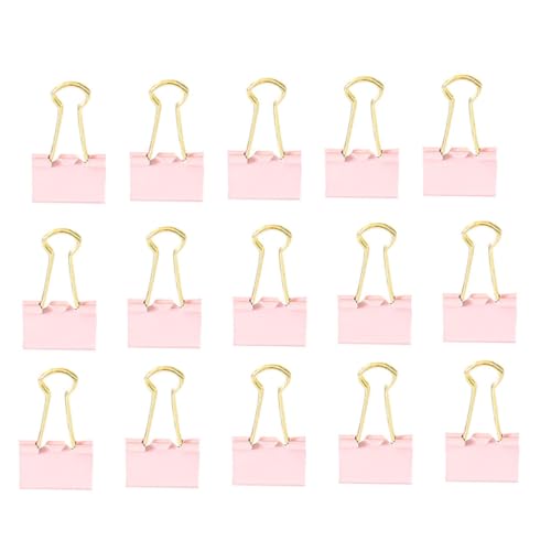 Gadpiparty 15 Stück Teiliges Kreative Büroklammern aus Metall Rosa Binder Clips für Büro Schule und Zuhause Praktische und Stilvolle Datei Organizer Clips von Gadpiparty