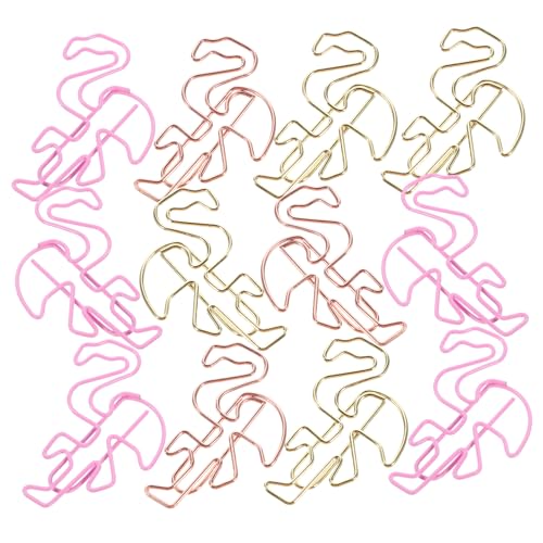 Gadpiparty 15 Stück Teiliges Kreative Büroklammern und Roségold Metallische Dokumentenklammern für Organisieren von Unterlagen Briefen und Notizen von Gadpiparty