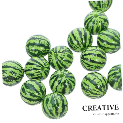 Gadpiparty 15 Stück Teiliges Perlenset Wassermelone Leichte Kunststoff Perlen für DIY Armbänder Sommerliche Frucht Spacer für Schmuckherstellung Einfache Fädelung für Kreative Bastelprojekte von Gadpiparty