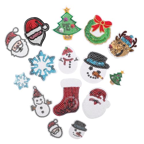 Gadpiparty 15 Stück Weihnachts-aufnäher Zum Aufbügeln, Bestickt, Zum Aufnähen, Für T-shirts, Hüte, Rucksäcke, Kleidung, Bastelaktivitäten Gadpiparty 15 Stück Weihnachts-aufnäher Zum Aufbügeln, Bestickt, Zum Aufnähen, Für T-shirts, Hüte, Rucksäcke, Kleidung, Bastelaktivitäten von Gadpiparty