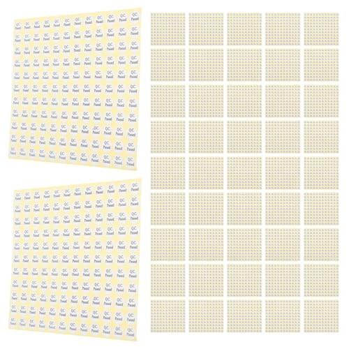 Gadpiparty 150 Blatt Pass das Inspektionsetikett runde Aufkleber Kreisetiketten Inspektionstags Etiketten aufkleben bestandene Etiketten Aufkleber aus beschichtetem Papier Weiß von Gadpiparty