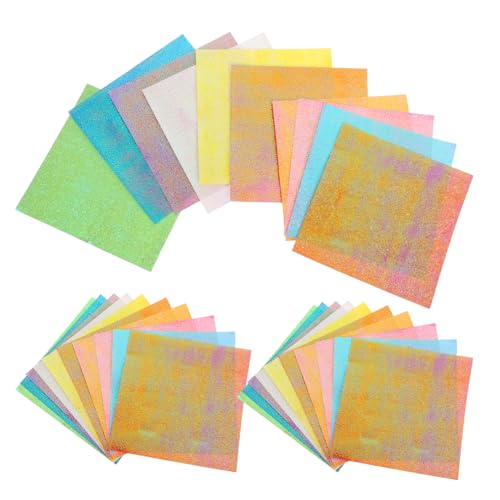 Gadpiparty 150 Stück Glitzer Origami Papier Quadratische Schillernde Faltblätter für Kreative Diy Projekte Bunte Bastelmaterialien für Erwachsene Farben von Gadpiparty