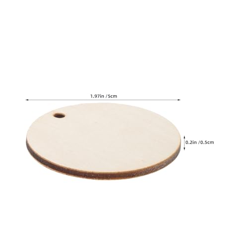 Gadpiparty 150 Stück Holzkreise zum Basteln: Blanko-Bastelscheiben aus Holz für DIY-Projekte – runde Holzausschnitte 50 mm zum Bemalen, Dekorieren, Ornamentanhänger, Partydekorationen von Gadpiparty