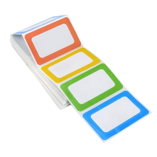 Gadpiparty 150 Stück Leere Aufkleberetiketten Farbig Kind Klassenzimmer Registerkarten Mit Name Aufkleber Beschriftungen Schild Etiketten Aufkleber Klebrig Tab Hallo Kupferplattenaufkleber von Gadpiparty