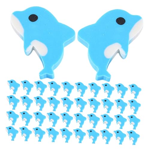 Gadpiparty 150 Stück Niedliche Kleine Delfin Radiergummis Meeres Tier Radierer Saubere Spuren Kreatives Lernzubehör für Schule Klassenbelohnungen und Kinderpartys von Gadpiparty