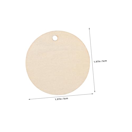 Gadpiparty 150 Stück Runde Holzscheiben mit Vorgebohrtem Naturbelassene Holzkreise zum Basteln Bemalen und Dekorieren DIY Holzanhänger für Handwerk Weihnachts Festdekoration von Gadpiparty