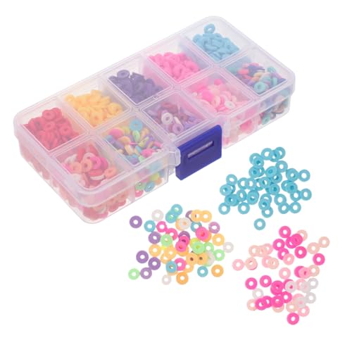 Gadpiparty 1500 Stück Polymer Clay Perlen Vielseitige Spacer Perlen für DIY Armbänder und Bastelprojekte mit Praktischem Aufbewahrungsbox für Gadpiparty 1500 Stück Polymer Clay Perlen Vielseitige Spacer Perlen für DIY Armbänder und Bastelprojekte mit Praktischem Aufbewahrungsbox für von Gadpiparty