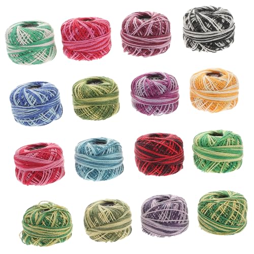 Gadpiparty 16 Rollen Teiliges Kreuzstich Garnset Baumwolle Bunte Stickgarnrollen für DIY Handarbeiten für Anfänger und Familienprojekte pro Langlebig und Gadpiparty 16 Rollen Teiliges Kreuzstich Garnset Baumwolle Bunte Stickgarnrollen für DIY Handarbeiten für Anfänger und Familienprojekte pro Langlebig und von Gadpiparty
