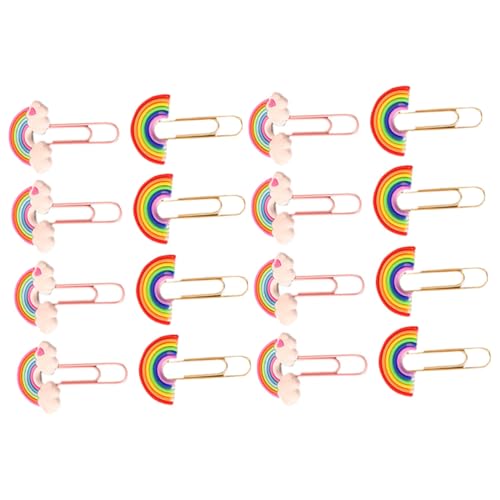 Gadpiparty 16 Stück Bastel Clips Farbige Büroklammern für Dokumente Diy und Bastelprojekte Leicht und Praktisch Starke Haltekraft für Büro und Zuhause von Gadpiparty