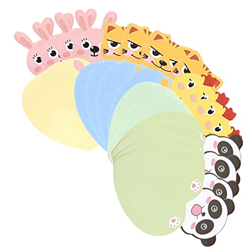 Gadpiparty 16 Stück Herzförmige Tier Memo Sticker Selbstklebende Notizzettel für Schule Büro und Praktische und Lustige Kawaii Haftnotizen für Kreative Organisation von Gadpiparty