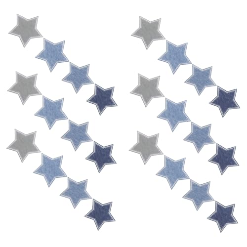 Gadpiparty 16 Stück Stern Stickerei Patch Bestickte Stoff Patches Zum Aufbügeln Bestickte Applikation Zum Aufbügeln Für Kleidungsstücke von Gadpiparty