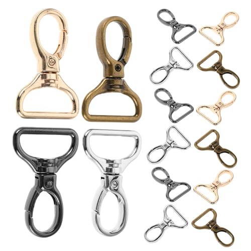Gadpiparty 16 Stück Teiliges Drehbare D ring lobster verschlüsse aus Metall Schwenkbare Karabinerhaken für Rucksäcke Schlüsselanhänger und DIY Schmuckzubehör von Gadpiparty
