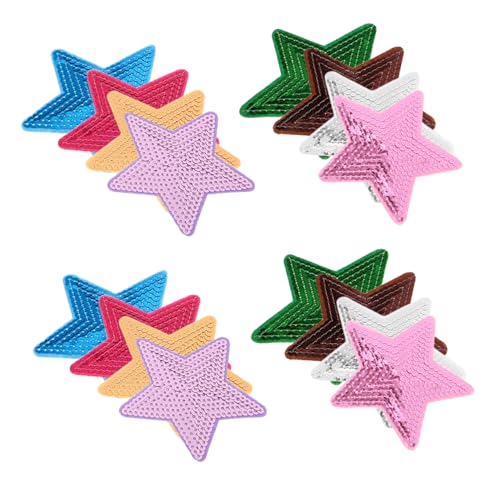 Gadpiparty 16 Stück Teiliges Fünfzackige Stern Patches Aufnäher zum Aufbügeln mit Glitzer Pailetten Beständige Stickerei Modisches Design Vielseitig für Kleidung Hüte Jeans und DIY Gadpiparty 16 Stück Teiliges Fünfzackige Stern Patches Aufnäher zum Aufbügeln mit Glitzer Pailetten Beständige Stickerei Modisches Design Vielseitig für Kleidung Hüte Jeans und DIY von Gadpiparty