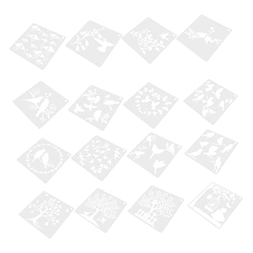 Gadpiparty 16 Stück Teiliges Schablonen Set für Wiederverwendbare Zeichenschablonen für Diy Malprojekte für Wandmalerei Scrapbooking und Kreative Bastelarbeiten von Gadpiparty