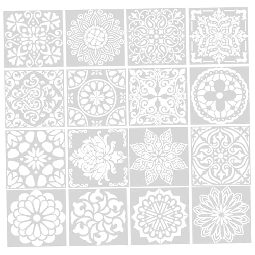 Gadpiparty 16 Stück Vorlage Malschablonen zum Basteln malen Anlage Schablonen für Kunstzeitschriften Sammelalbum Blumen- Vorlage zum Zeichnen Pflanzen Blumen Schablonen das Haustier von Gadpiparty