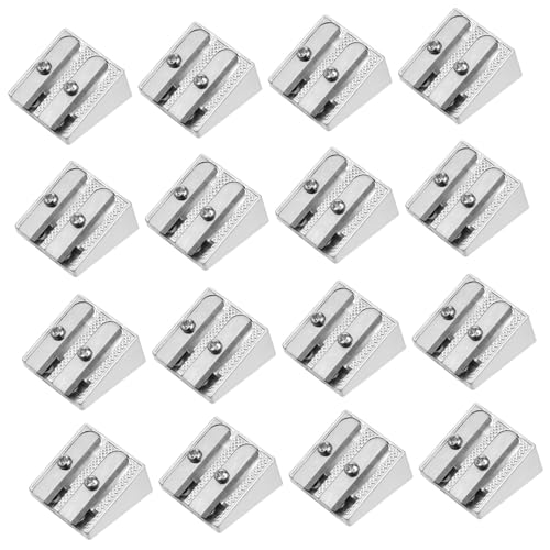 Gadpiparty 16 Teiliger Bleistiftspitzer Aus Aluminiumlegierung Doppelloch Bleistiftspitzer Farbiger Normaler Bleistiftspitzer Manuelles Anspitzen Einzelne Bleistiftspitzer Für von Gadpiparty