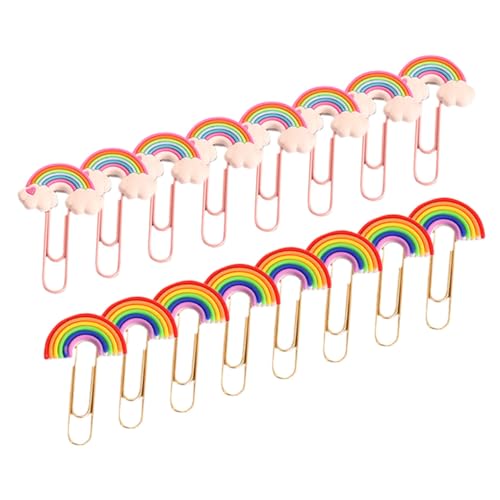 Gadpiparty 16Stücke Bunte Clips Flexible Büroklammern aus Multifunktionale Papierklammern für Schule und Büro Langlebige und Praktische Lesebuch Markierungsclips von Gadpiparty