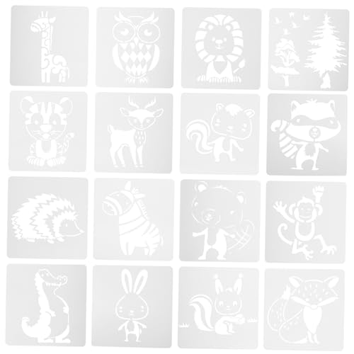 Gadpiparty 16Stücke Kinderschablonen für Tiermalerei Wiederverwendbare Malvorlagen Hochwertigem Material für Bastelprojekte für Jungen und Einfach zu Reinigen Gadpiparty 16Stücke Kinderschablonen für Tiermalerei Wiederverwendbare Malvorlagen Hochwertigem Material für Bastelprojekte für Jungen und Einfach zu Reinigen von Gadpiparty