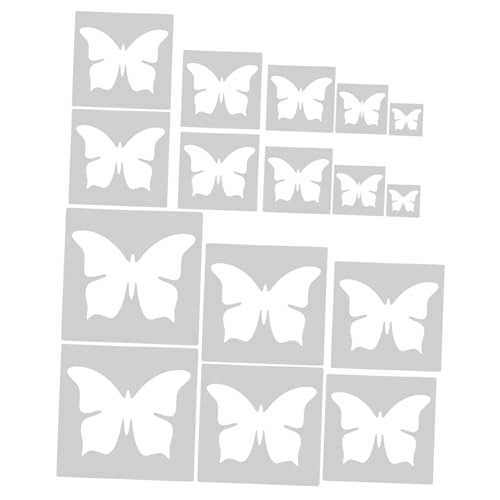 Gadpiparty 16Stücke Teilige Schmetterlings Malvorlagen Wiederverwendbare DIY Schablonen für Wanddekoration Vielseitige Bastelvorlagen Langlebigem Material für Projekte für Anfänger von Gadpiparty