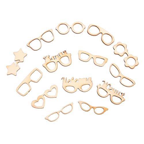 Gadpiparty 17 Stück Gläser Holzspäne Gläser bemalen Brillenbügel holzfiguren Holzanhänger Holzdekoration brillenhalter unlackierte DIY-Holzspäne DIY ausschnitt holzhandwerk hölzern Gadpiparty 17 Stück Gläser Holzspäne Gläser bemalen Brillenbügel holzfiguren Holzanhänger Holzdekoration brillenhalter unlackierte DIY-Holzspäne DIY ausschnitt holzhandwerk hölzern von Gadpiparty