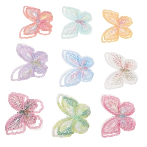Gadpiparty 18 Stück Teiliges Schmetterling Spitze Patches Doppellagige Organza Applikationen zum Aufbügeln und Aufnähen Vielseitig für Kleidung Jacken Rucksäcke Jeans Schuhe Geeignet Starke von Gadpiparty