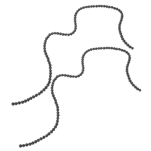Gadpiparty 184 Stück Vulkanische Spacer Perlen Runde Lavaperlen für Diy Schmuck Armbänder Bastelprojekte Hochzeitsdekorationen Schwarz von Gadpiparty