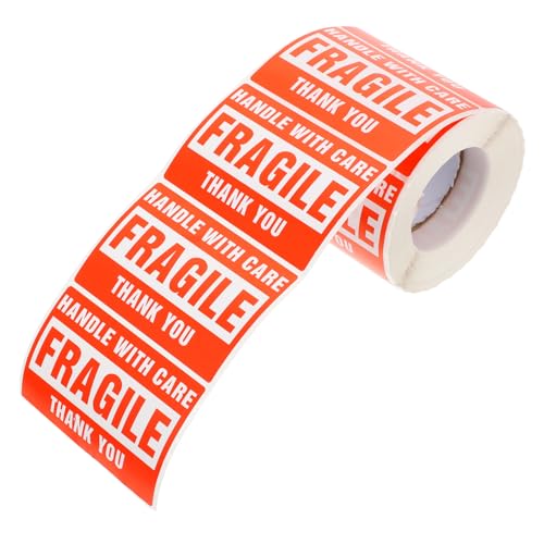 Gadpiparty 1Rolle Aufkleber für Zerbrechliche Sendungen Selbstklebende Warnetiketten für Sichere Verpackung und Versand für Karton Kisten von Gadpiparty