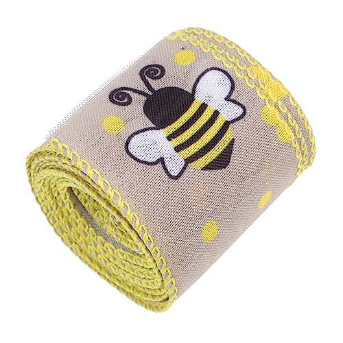 Gadpiparty 1Rolle Bienenmuster Dekorband Hochwertiges DIY Geschenkband für Verpackungen und Festtagsdekorationen für Anlässe und Bastelprojekte Gadpiparty 1Rolle Bienenmuster Dekorband Hochwertiges DIY Geschenkband für Verpackungen und Festtagsdekorationen für Anlässe und Bastelprojekte von Gadpiparty