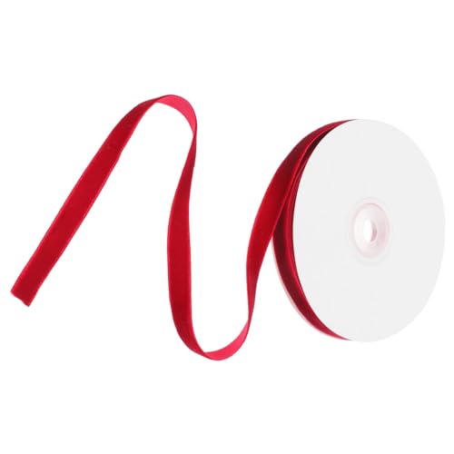 Gadpiparty 1Rolle Geschenkband Velours DIY Dekoband für Hochzeiten Bastelprojekte und Geschenkverpackungen Lange Bordeauxrot Reißfest und Elegant von Gadpiparty