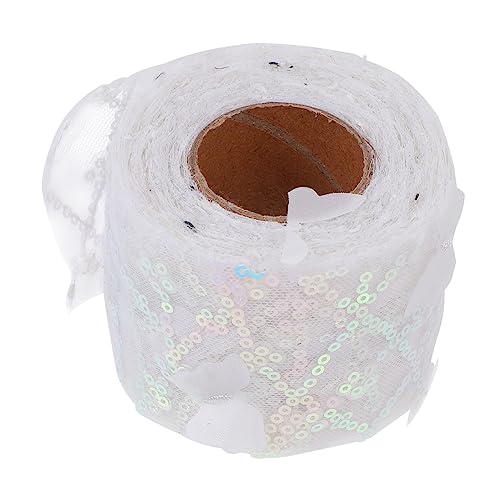 Gadpiparty 1Rolle Gesticktes Paillettenband Dekoratives Schleifenband Vielseitig für DIY Kopfschmuck Geschenkverpackungen Bekleidung und Accessoires Leicht Zuschneidbar von Gadpiparty