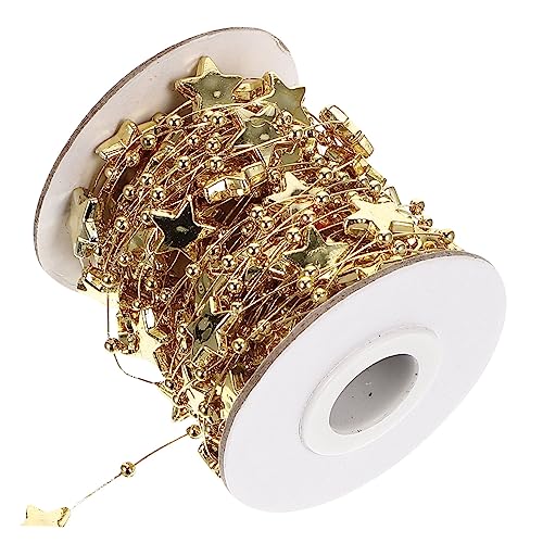 Gadpiparty 1Rolle Perlenschnur für Urlaubsdekoration Multifunktionale Sternperlen Halskette Goldener Kordel für Schmuckherstellung und Festliche Anlässe Gadpiparty 1Rolle Perlenschnur für Urlaubsdekoration Multifunktionale Sternperlen Halskette Goldener Kordel für Schmuckherstellung und Festliche Anlässe von Gadpiparty
