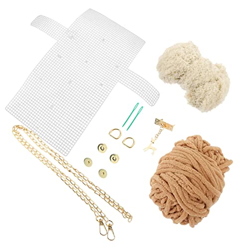 Gadpiparty 1Satz DIY Material Handgefertigte Taschenaccessoires Strickmaterial für Frauen Hochwertige Baumwoll und Plüschmaterialien zum Basteln und Verschenken von Gadpiparty