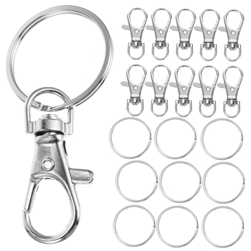 Gadpiparty 1Satz Drehschlüsselkette mit Ring und Snap Haken Karabiner Schlüsselringe Robuste Schlüsselanhänger für DIY Handtaschen und Rucksäcke Gadpiparty 1Satz Drehschlüsselkette mit Ring und Snap Haken Karabiner Schlüsselringe Robuste Schlüsselanhänger für DIY Handtaschen und Rucksäcke von Gadpiparty