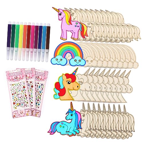 Gadpiparty 1Satz Einhorn Holzrohlinge Unbemalte Holzfiguren für DIY Projekte für Einhorn Geburtstagspartys und Dekorationen Wohnräumen Gadpiparty 1Satz Einhorn Holzrohlinge Unbemalte Holzfiguren für DIY Projekte für Einhorn Geburtstagspartys und Dekorationen Wohnräumen von Gadpiparty