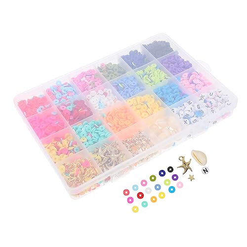 Gadpiparty 1Satz Farben Polymer Clay Spacer Perlen Flache Tonperlen Für Schmuckherstellung DIY Bastelset Für Armbänder Und Halsketten Handwerksprojekte von Gadpiparty