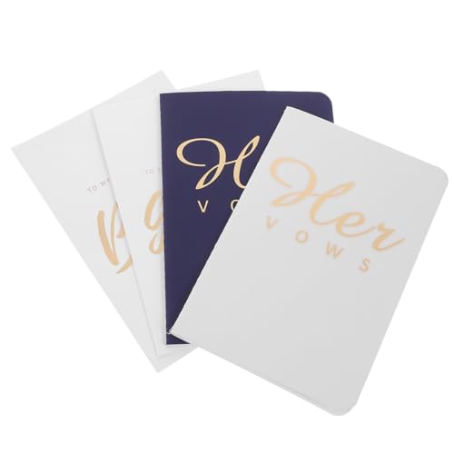 Gadpiparty 1Satz Hochzeits Gelübdebuch Gelübdekarten für Braut und Bräutigam Filigranes Design für Hochzeiten Verlobungen Jubiläen Hochzeitszubehör von Gadpiparty