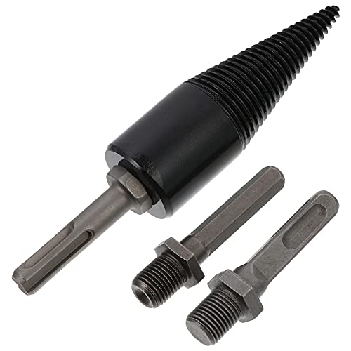 Gadpiparty 1Satz Holzspalter Bohrer mit Adaptern für Elektrische Bohrmaschine Langlebiges Werkzeug zur Effektiven Holzspaltung für Zuhause von Gadpiparty