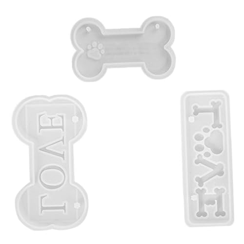 Gadpiparty 1Satz Hundeknochen Silikonform Teilig DIY Schlüsselanhänger Gießform für Handwerksprojekte für Ornamente und von Gadpiparty