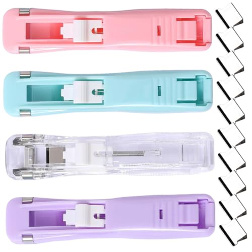 Gadpiparty 1Satz Multifunktionshefter Teilig Pastellfarben mit Ersatzklammern für Büro und Schule Beschädigungsfreies Heften ohne Stift oder Stabil und Langlebig von Gadpiparty