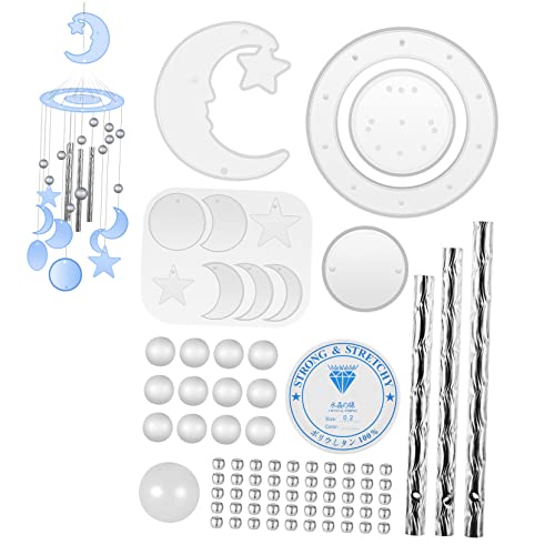 Gadpiparty 1Satz Silikonform für Windspiele DIY Epoxidharz Gießform Vielseitiges Bastelset für Einzigartige Windglocken und Anhänger für Garten Dekoration und Gadpiparty 1Satz Silikonform für Windspiele DIY Epoxidharz Gießform Vielseitiges Bastelset für Einzigartige Windglocken und Anhänger für Garten Dekoration und von Gadpiparty